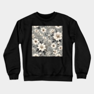 White Flowers Crewneck Sweatshirt